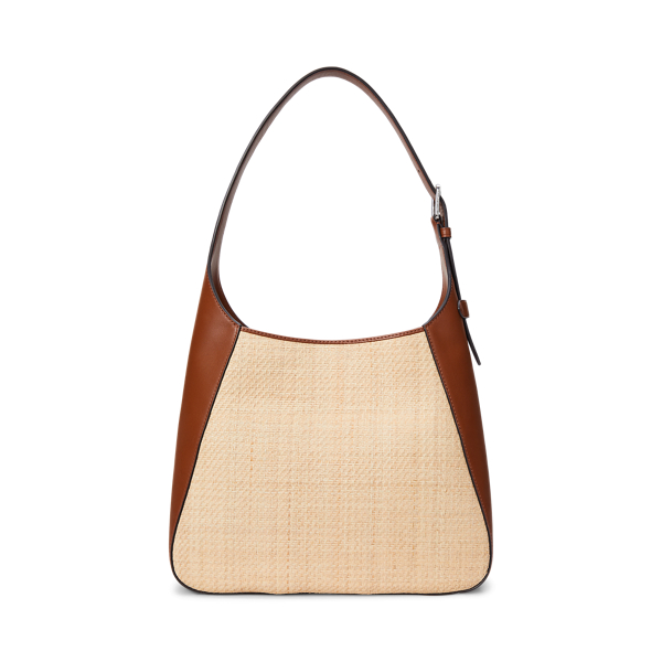 Gro&szlig;e Schultertasche Tanner aus Bast Lauren in Natur/Lauren-Sandbraun 4