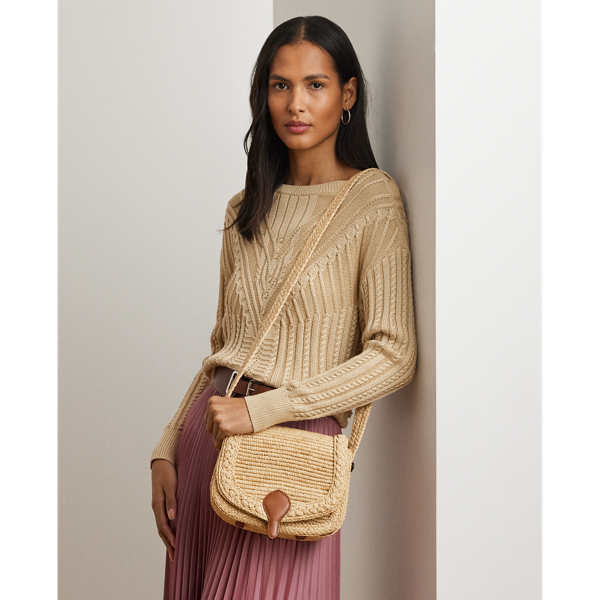 【Ralph Lauren】Raffia Colbie Messenger Crossbody ◆国内発送 Ralph Lauren】Raffia Small Colbie Messenger Crossbody