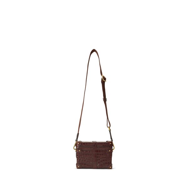 RALPH LAUREN レザー ミニ Tanner コンバーチブル バッグ Embossed Small Tanner Luggage Crossbody