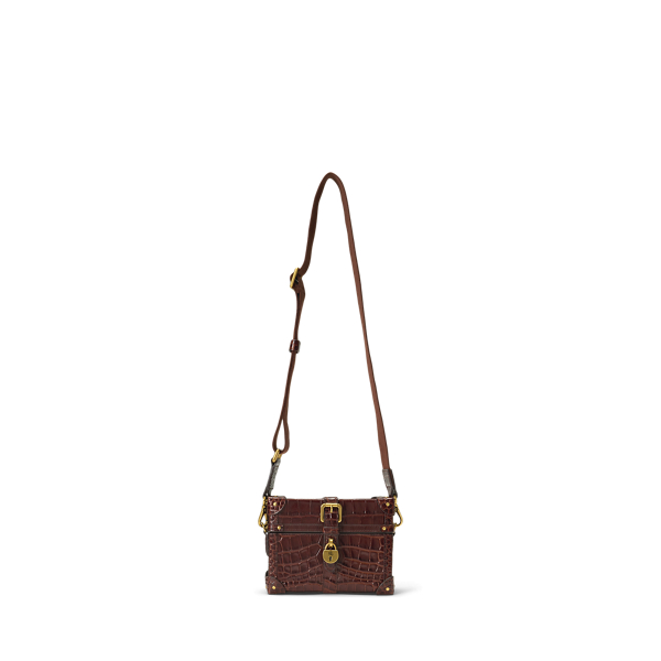 Dark Mahogany Embossed Small Tanner Luggage Crossbody Lauren 1