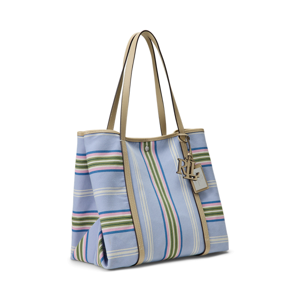 Striped Twill Large Emerie Tote