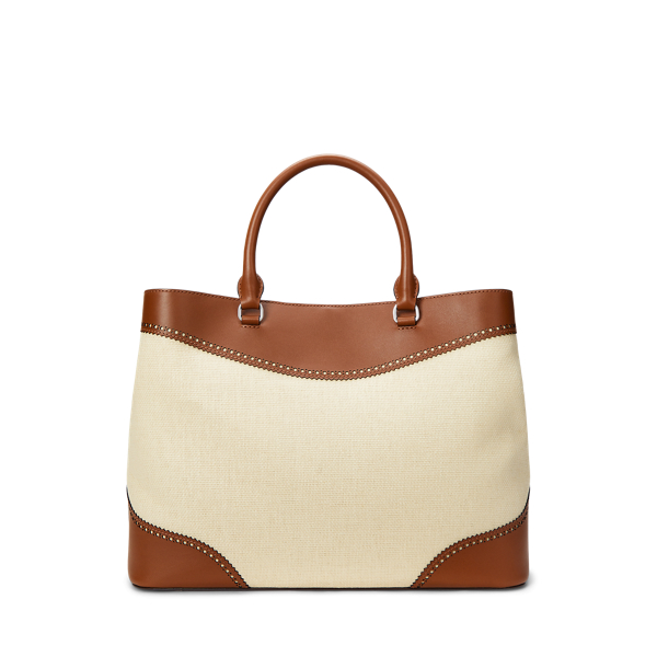 Straw & Leather Large Marcy Satchel