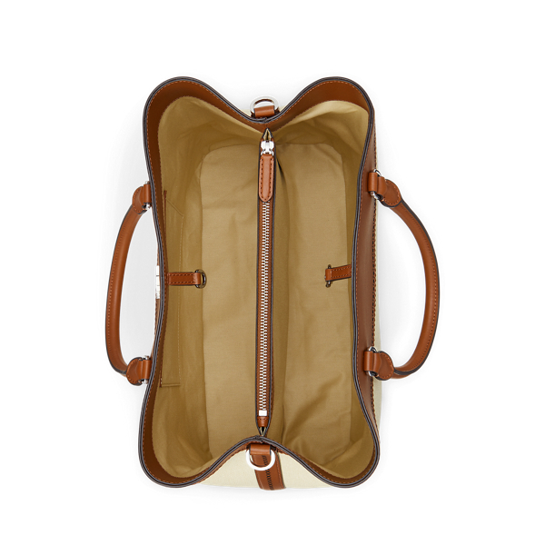 Straw & Leather Large Marcy Satchel for Women | Ralph Lauren® IN