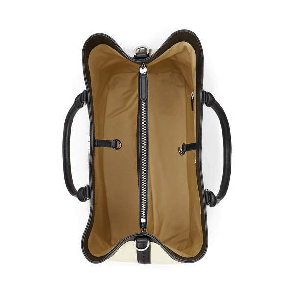 Straw & Leather Large Marcy Satchel