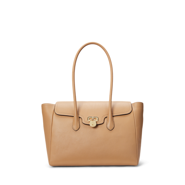 【Ralph Lauren】Large Tanner Satchel レザーサッチェル Pebbled Leather Large Tanner Satchel