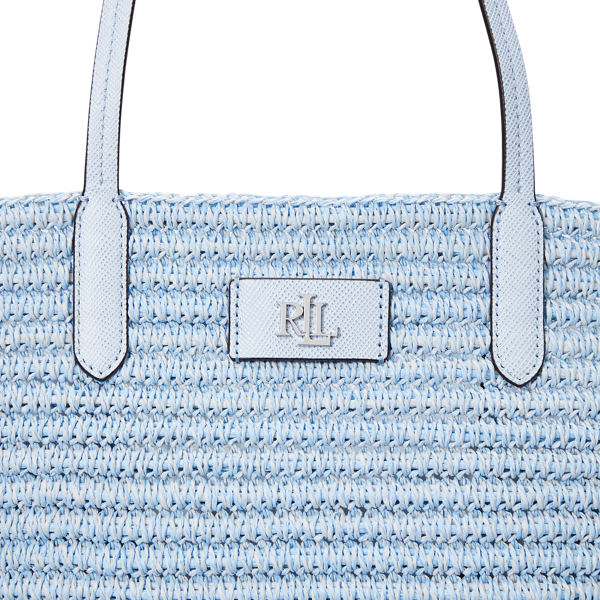 送関込☆RALPH LAUREN MELANGE WOVEN STRAW LARGE BRIE TOTE BAG Mélange Woven Straw Large Brie Tote Bag for Women | Ralph