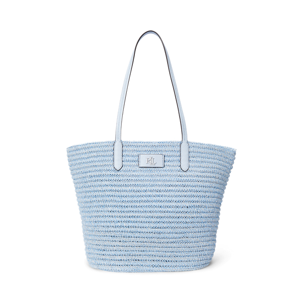 送関込☆RALPH LAUREN MELANGE WOVEN STRAW LARGE BRIE TOTE BAG Mélange Woven Straw Large Brie Tote Bag for Women | Ralph