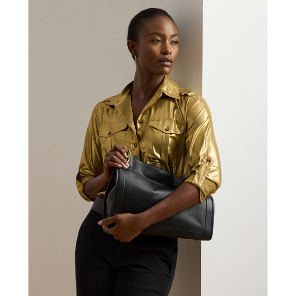 2WAY仕様★Lauren Ralph Lauren★レザー Bradley トートバッグ Pebbled Leather Large Bradley Tote Bag for Women | Ralph