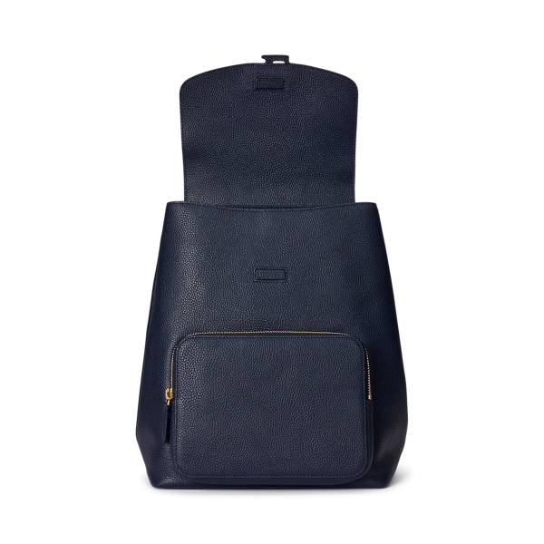 Refined Navy Pebbled Leather Medium Cameryn Backpack Lauren 5