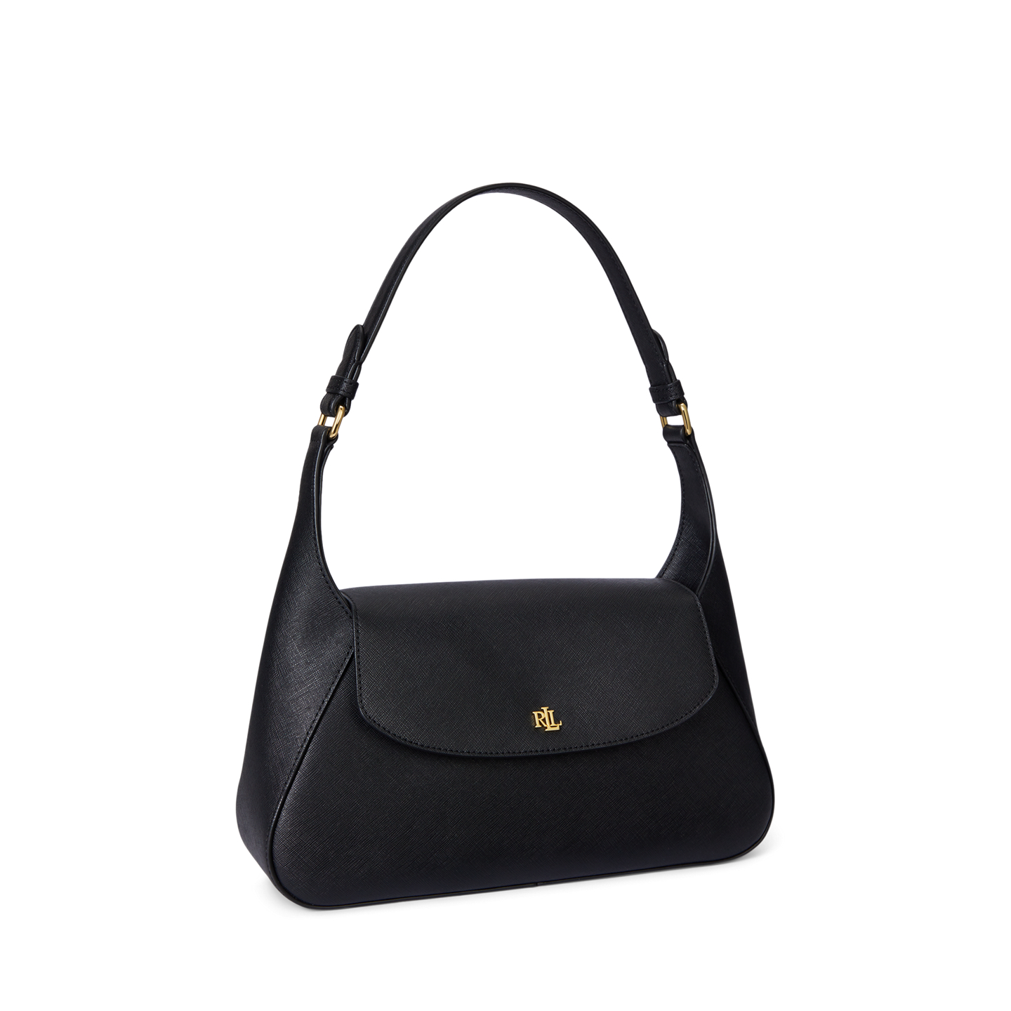 Женская сумка Ralph Lauren Crosshatch Medium Schylar Shoulder, цвет: Чёрный — фото 1