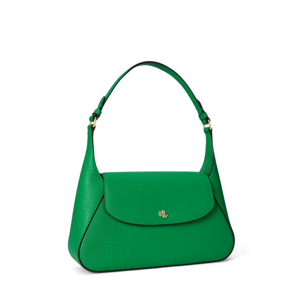 Mittelgro&szlig;e Leder-Schultertasche Schylar Lauren in Green Topaz 2