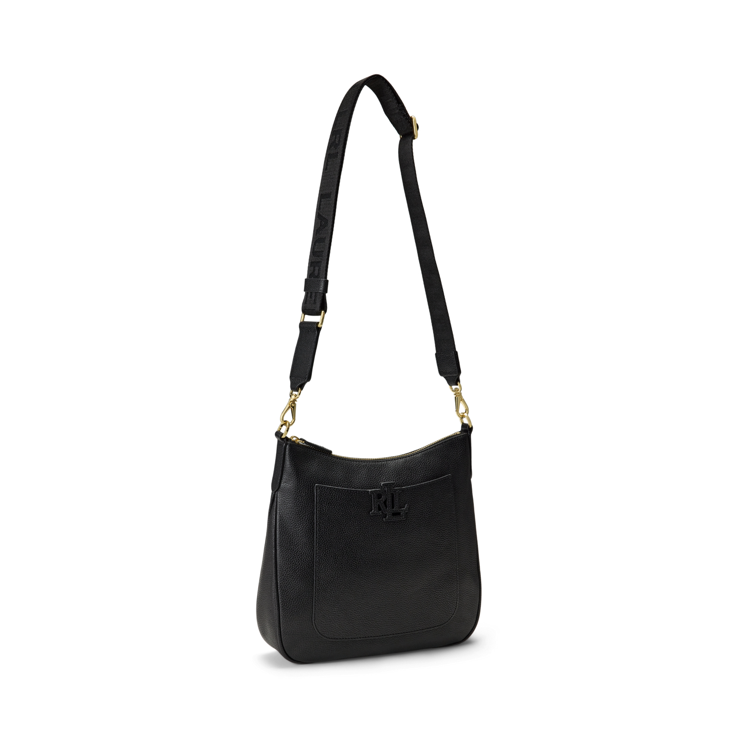 Женская сумка Ralph Lauren Pebbled Leather Large Cameryn Crossbody, цвет: Чёрный — фото 1