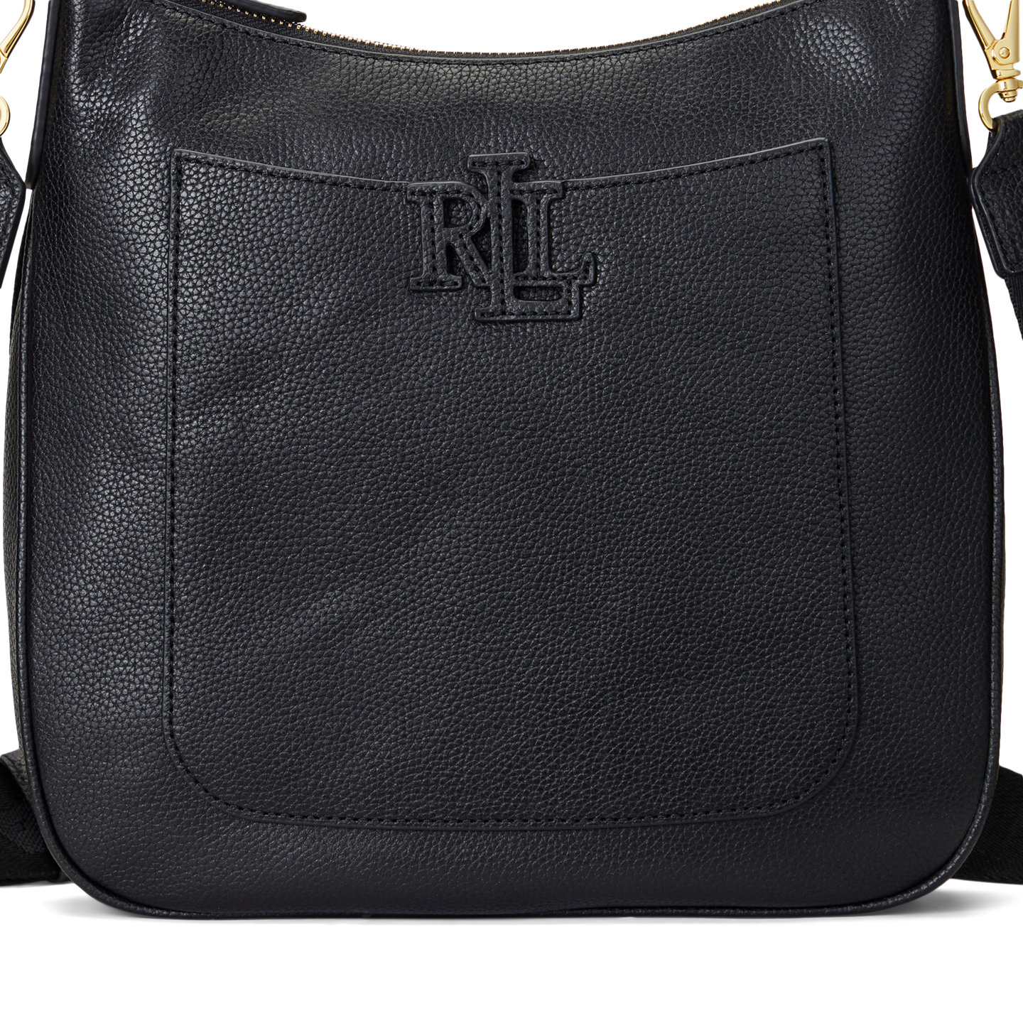 Женская сумка Ralph Lauren Pebbled Leather Large Cameryn Crossbody, цвет: Чёрный — фото 3