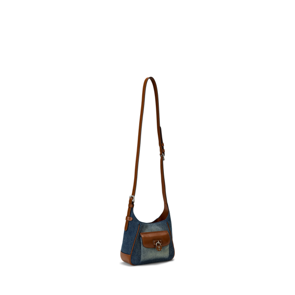 Ralph Lauren★ウォッシュドデニム タンナー ショルダーバッグ Washed Denim Small Tanner Shoulder Bag