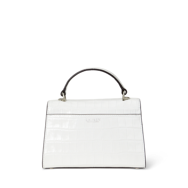 Crocodile-Embossed Small Farrah Satchel