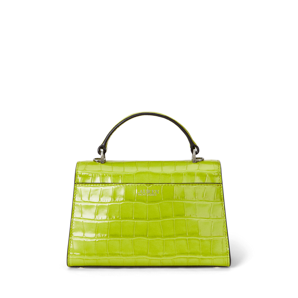 Crocodile-Embossed Small Farrah Satchel