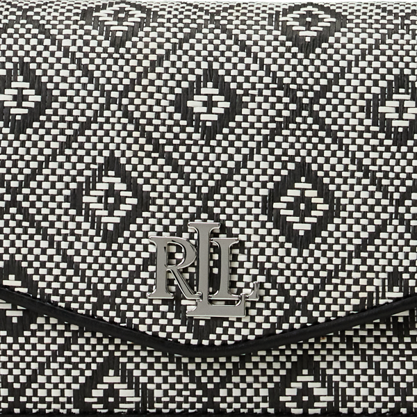 Geo-Motif Woven Straw Medium Sawyer Bag