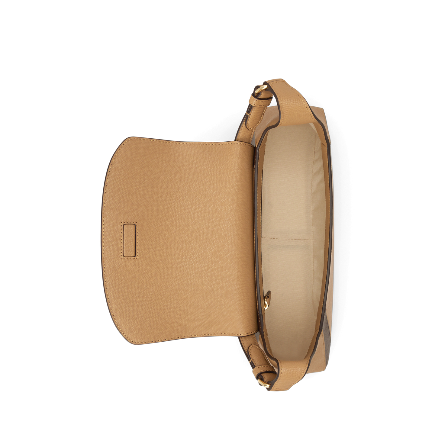 Женская сумка Ralph Lauren Two-Tone Medium Schylar Shoulder, цвет: Верблюжий / Каштановый коричневый — фото 3
