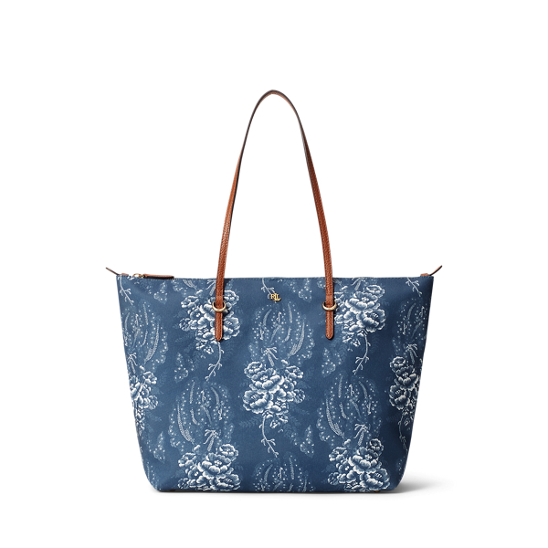 Striped Oxford Large Keaton Tote Bag
