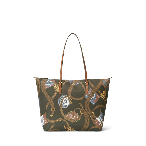 Striped Oxford Large Keaton Tote Bag