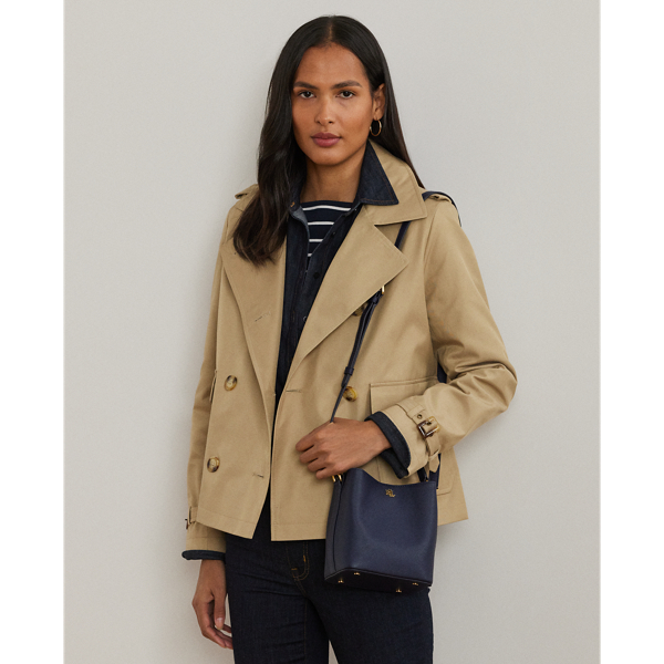 Refined Navy Crosshatch Small Reese Bucket Bag Lauren 7