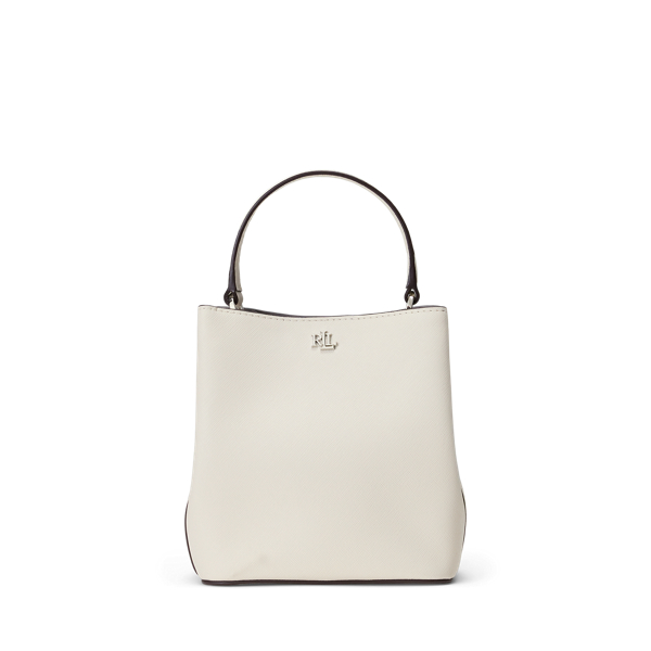 Soft White Petit sac seau Reese à hachure croisée Lauren 1