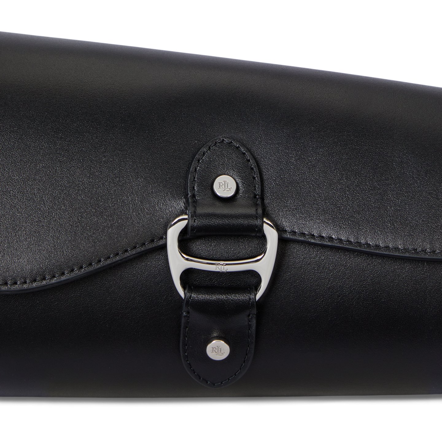 Женская сумка Ralph Lauren Leather Medium Tasha East-West, цвет: Чёрный — фото 4
