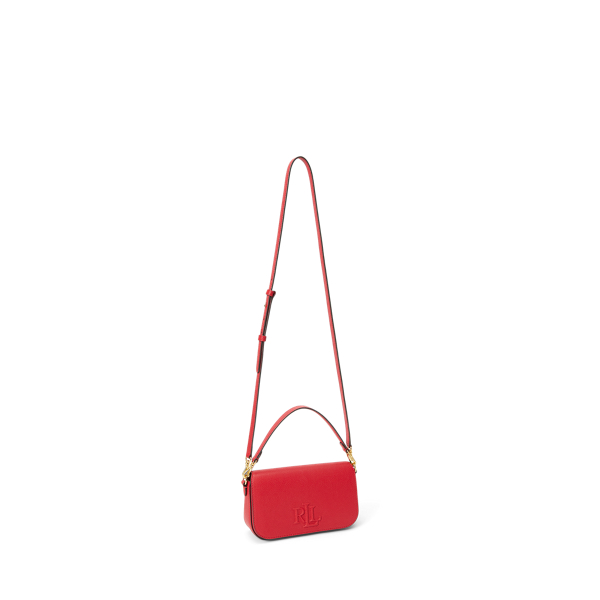 Festive Red Pebbled Leather Small Adley Shoulder Bag Lauren 2