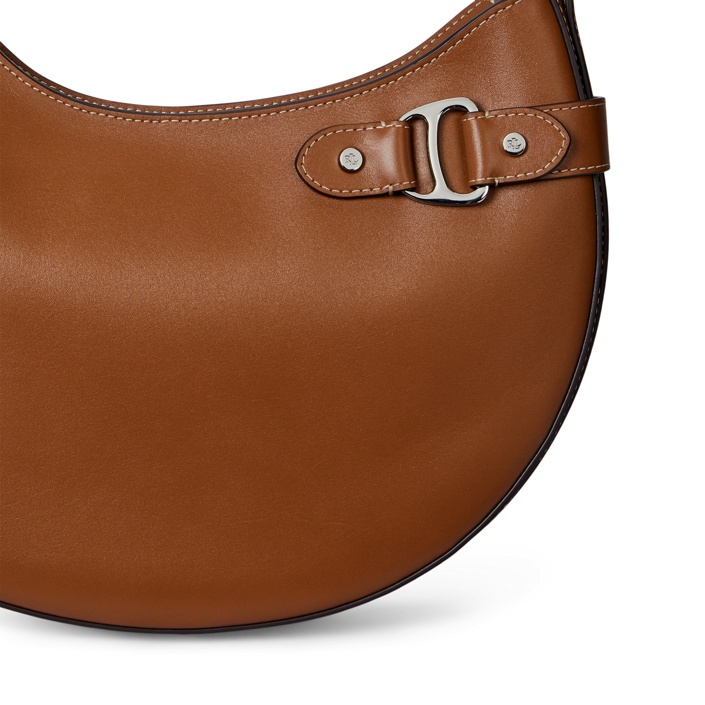 Женская сумка Ralph Lauren Leather Large Tasha Shoulder, цвет: Рыжевато-коричневый — фото 3
