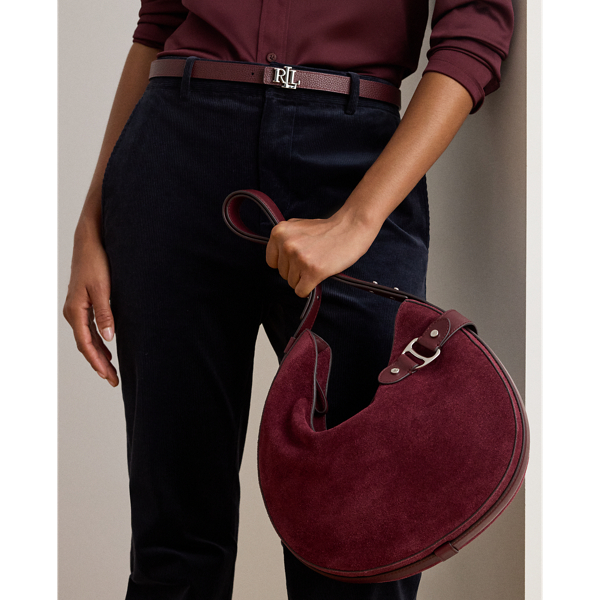 Suede Large Tasha Shoulder Bag