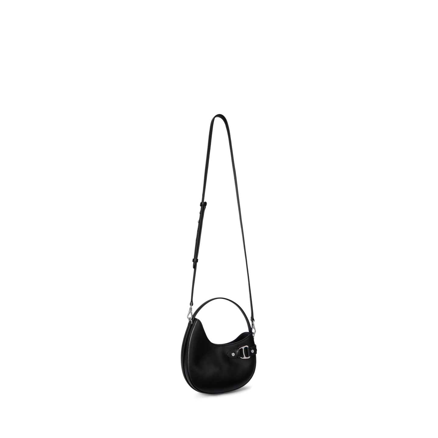 Женская сумка Ralph Lauren Leather Small Tasha Crossbody, цвет: Чёрный — фото 1