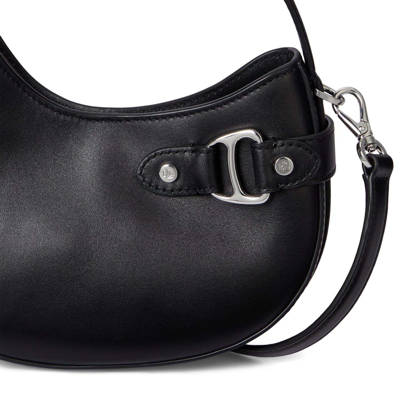 Женская сумка Ralph Lauren Leather Small Tasha Crossbody, цвет: Чёрный — фото 4