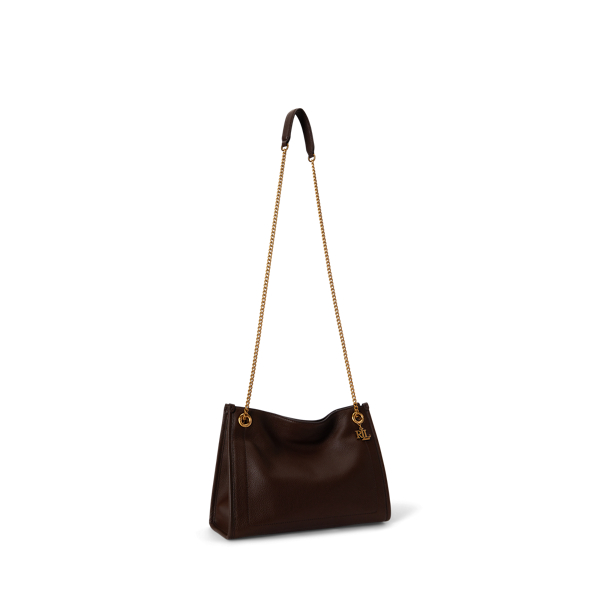 Chestnut Brown Pebbled Leather Medium Bradley Tote Bag Lauren 2