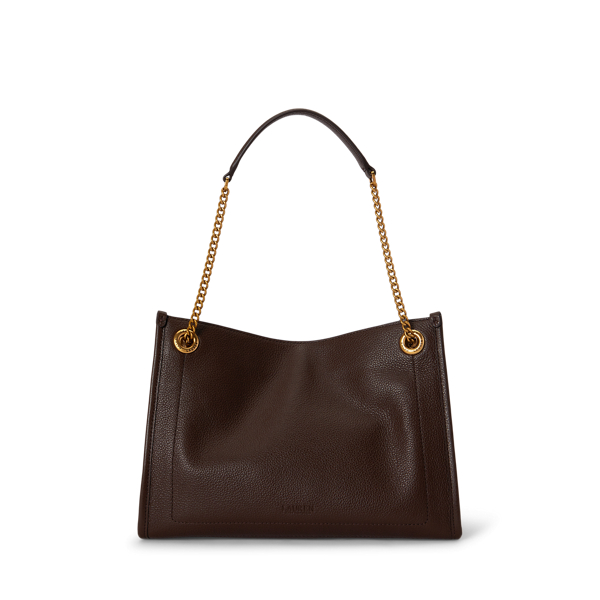 Chestnut Brown Pebbled Leather Medium Bradley Tote Bag Lauren 3