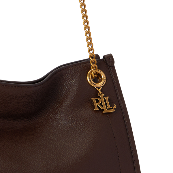 Chestnut Brown Pebbled Leather Medium Bradley Tote Bag Lauren 5