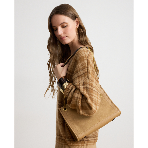 Tragetasche Bradley aus Leder Lauren in Kamel 6