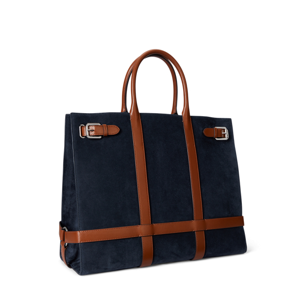 Suede & Leather Large Devyn Tote Bag