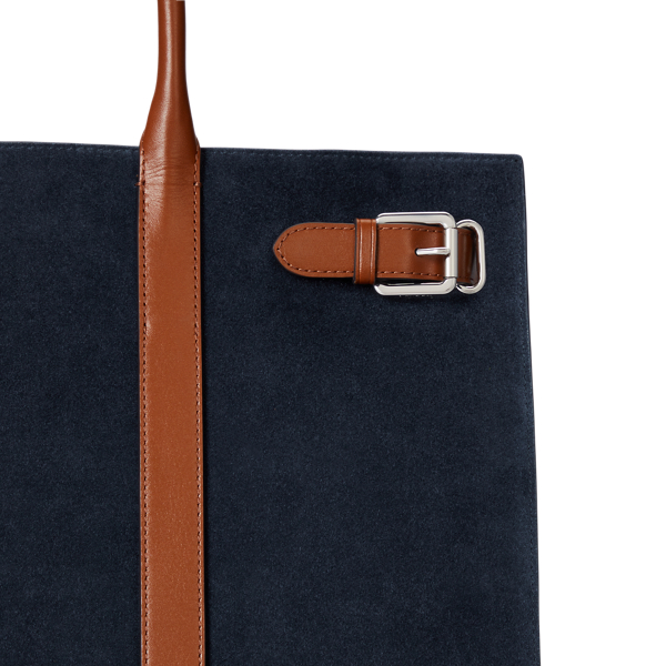 Suede & Leather Large Devyn Tote Bag