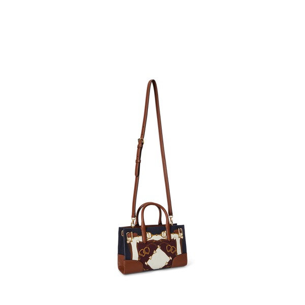 Belting-Print Small Devyn Tote Bag