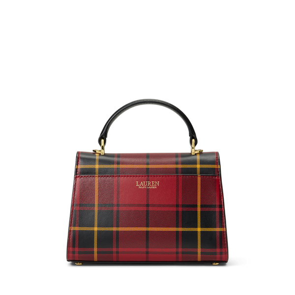 Plaid Leather Small Farrah Satchel
