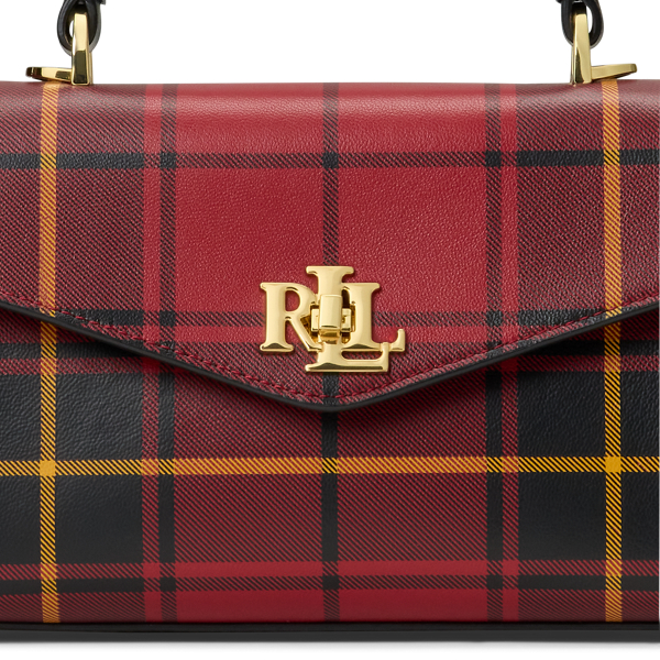 Plaid Leather Small Farrah Satchel