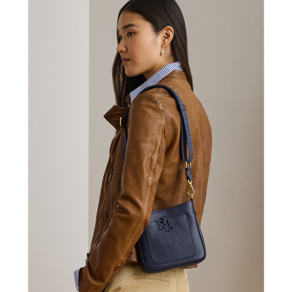 Sac bandouli&egrave;re Cameryn grain&eacute; Lauren en Marine raffin&eacute; 7