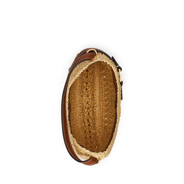 Woven Straw Small Tasha Crossbody Bag