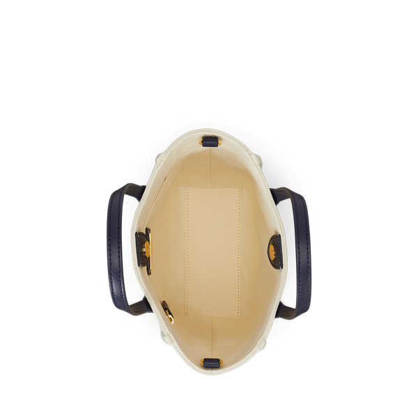 Natural/Refined Navy Canvas Small Cameryn Tote Bag Lauren 5