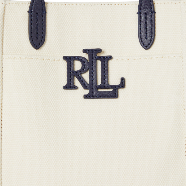 Natural/Refined Navy Canvas Small Cameryn Tote Bag Lauren 6