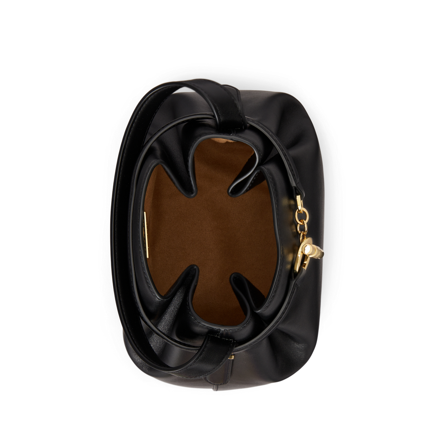 Женская сумка Ralph Lauren Leather Medium Blaike Bucket, цвет: Чёрный — фото 3