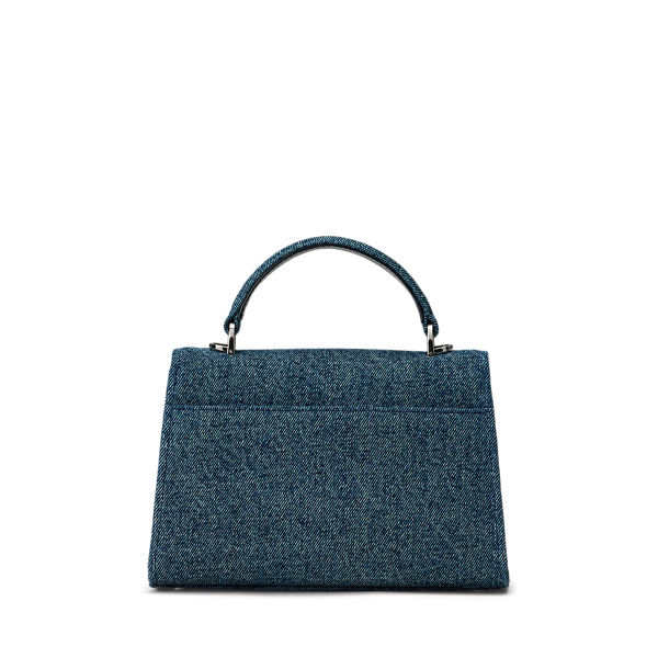 Washed Denim Small Farrah Satchel