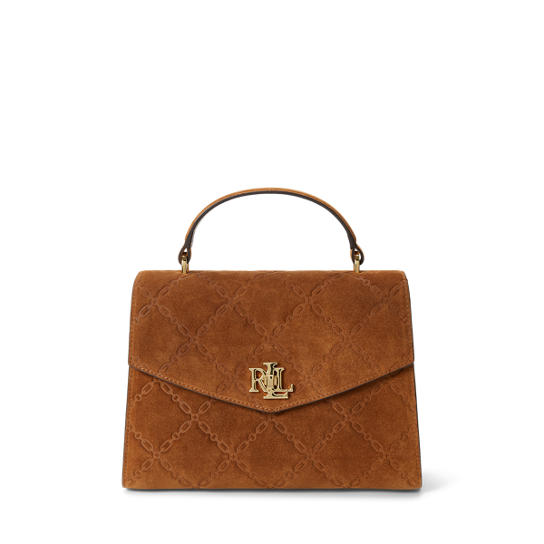 Embossed Suede Medium Farrah Satchel