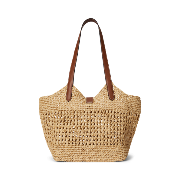 Woven Straw Large Tasha Tote Bag