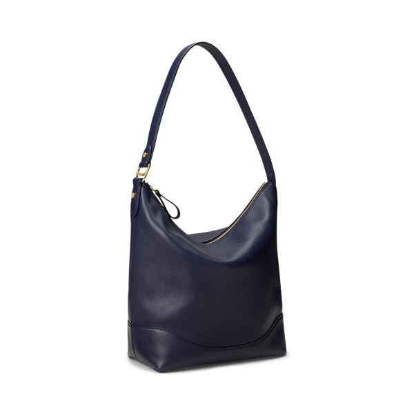 Gro&szlig;e Leder-Beuteltasche Tasha Lauren in Edles Lila 3